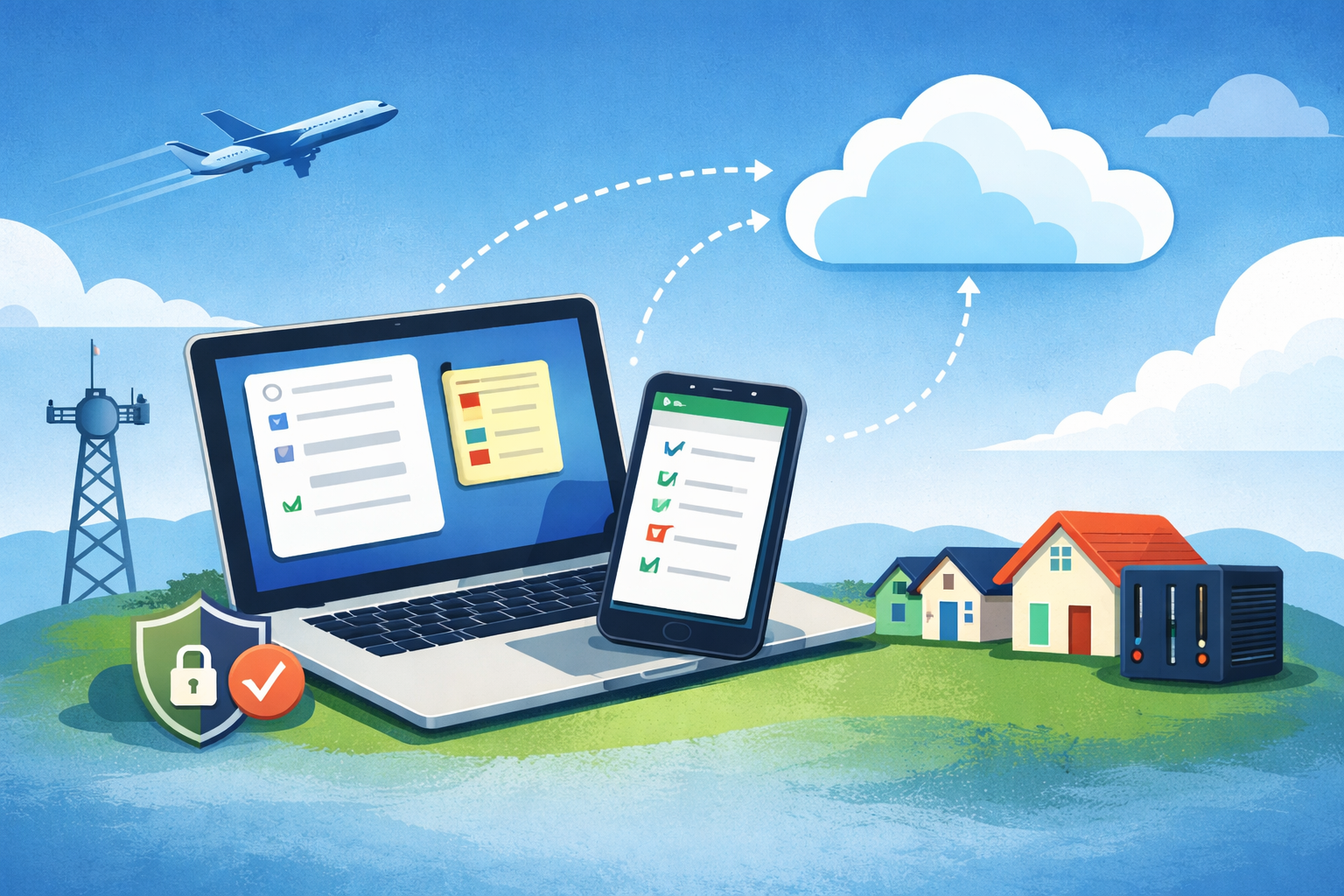 Local-first web apps illustration